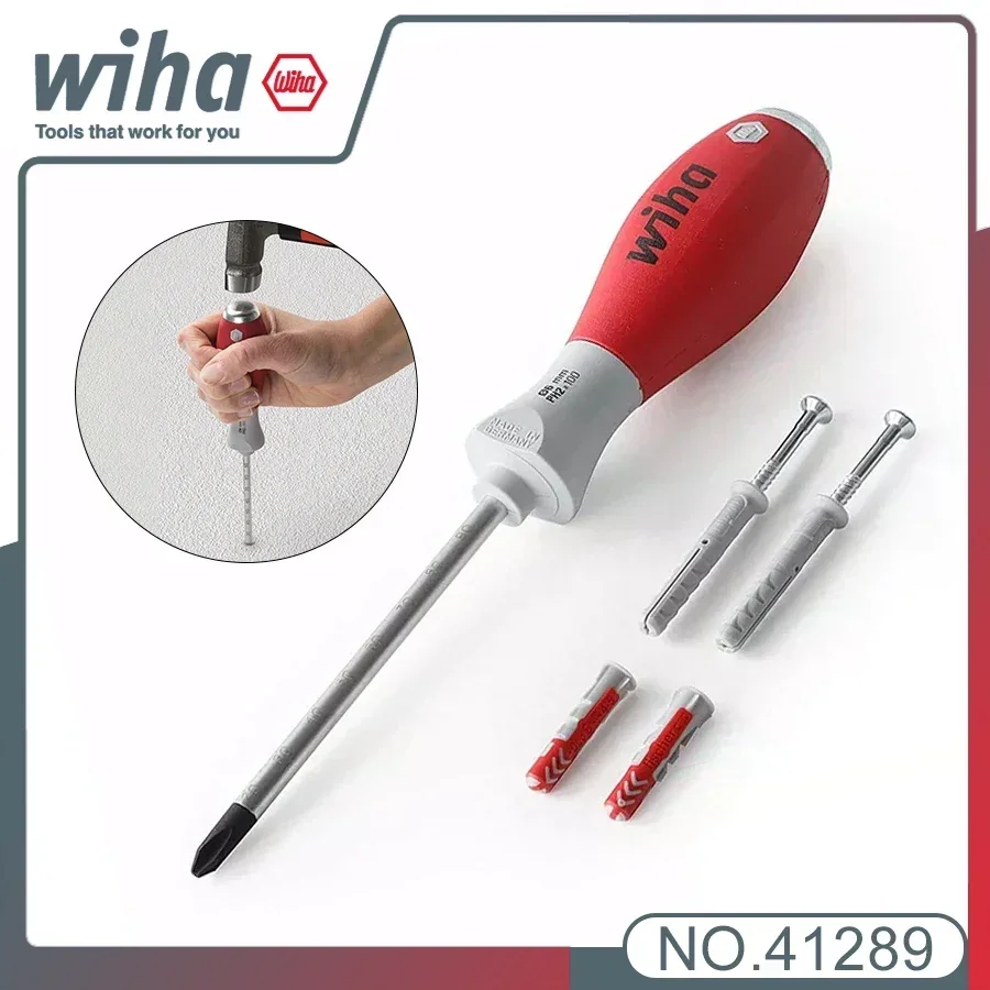 Genuine WIHA NO.41289 Dowel Racket Set SoftFinish® 4 pcs Locating Dowel with 6 mm Round Blade Allows More Detailed Depth Measure