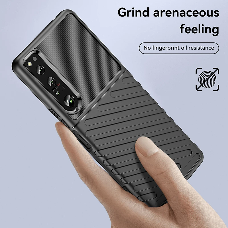 For Sony Xperia 1 IV Luxury Thunder Case Shockproof Silicone Back Cover for xperia 1iv Fashion Mobile Shell Coque Fundas view 2