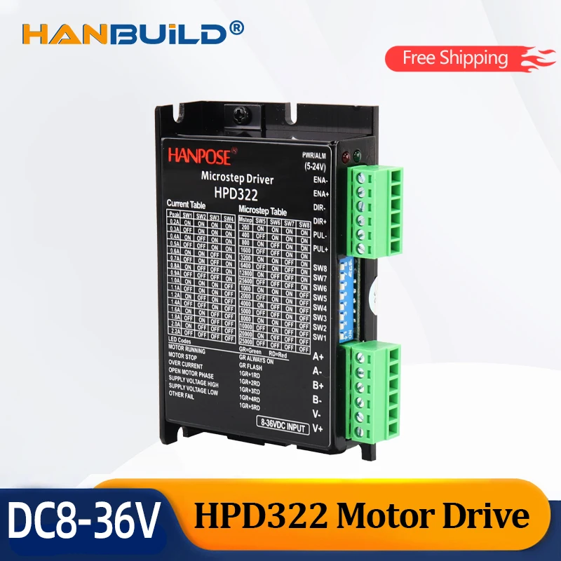 Powerful Stepper Motor Driver For NEMA17 NEMA23 HPD970 Motor Drive 20-90VDC  CNC Router Controller For 3D Printer