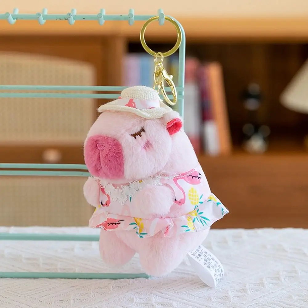 Cartoon Anime Capybara Capybara Plush Keychains Guinea Pig Gift Toy Simulation Capybara Pendant Stuffed Animals Bag Pendan