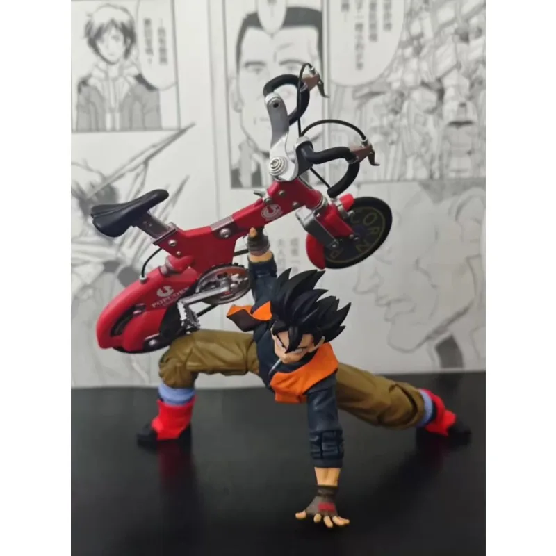 In Stock! Kamione S.H.F Dragon Ball Biking Goku Baseball Kid Alloy Movable Bicycle Set 01A 01B Action Anime Figures Models Toys view 6