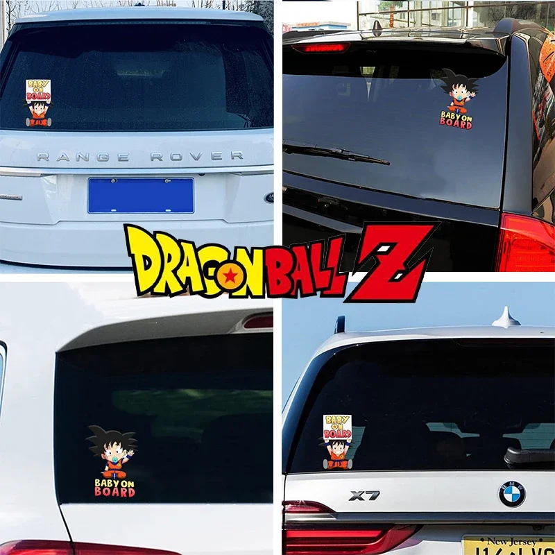 Dragon Ball Goku Car Sticker Cartoon Anime Decal Decoration Baby Warning In The Car Accessories Exterior Part Universal Tip Gift