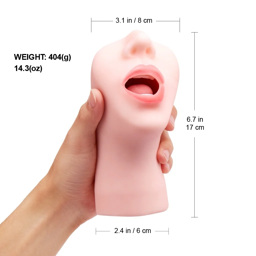 Heseks Oral Male Masturbator Masturbation Soft Stick Sex Toys For Men Deep Throat Blowjob Realistic Rubber Vagina Sexy Pussy