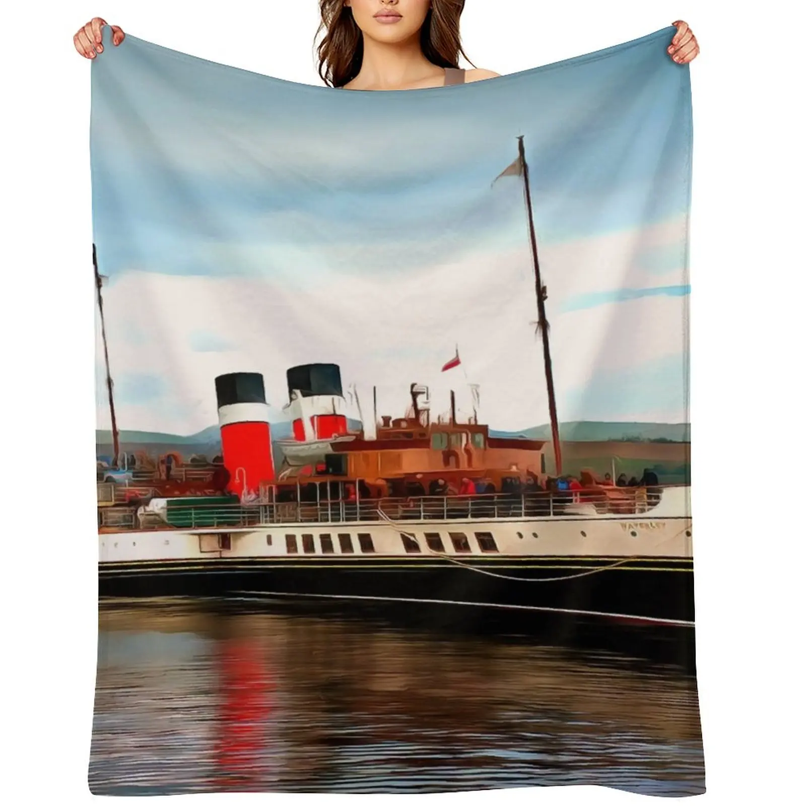 Waverley Paddle Boat (Painting) Throw Blanket Weighted decorative Sofas for winter Blankets