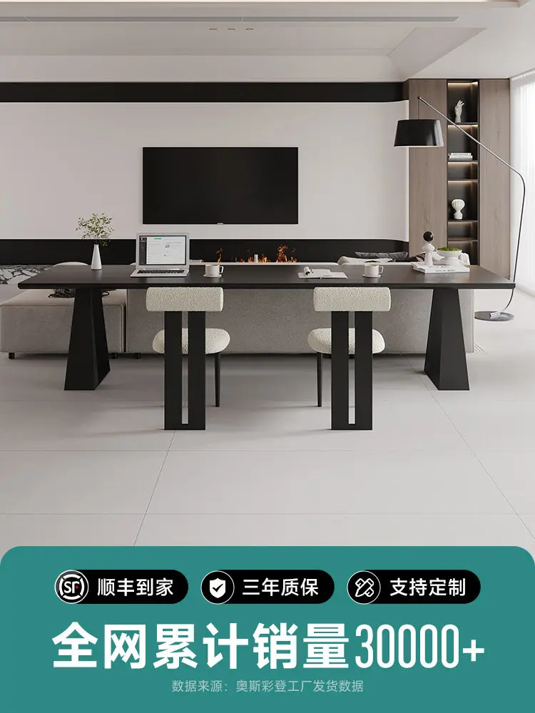 Desk Home Living Room Italian Minimalist Horizontal Hall Sofa Back Long Table Double Study Table Desk