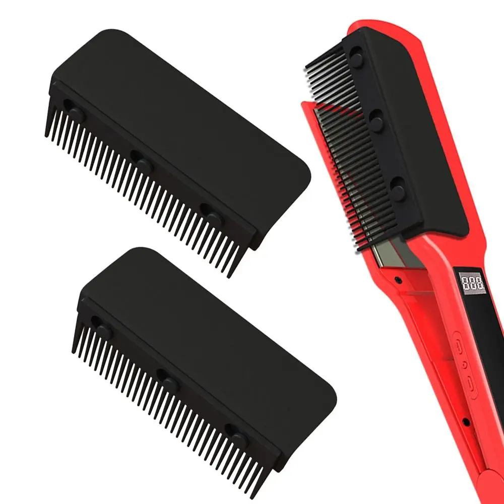 

Hair Straightening Flat Iron Comb Attachment V Type Disassemble Nimble Comb Washable Clip On Grip Comb Travel and Home
