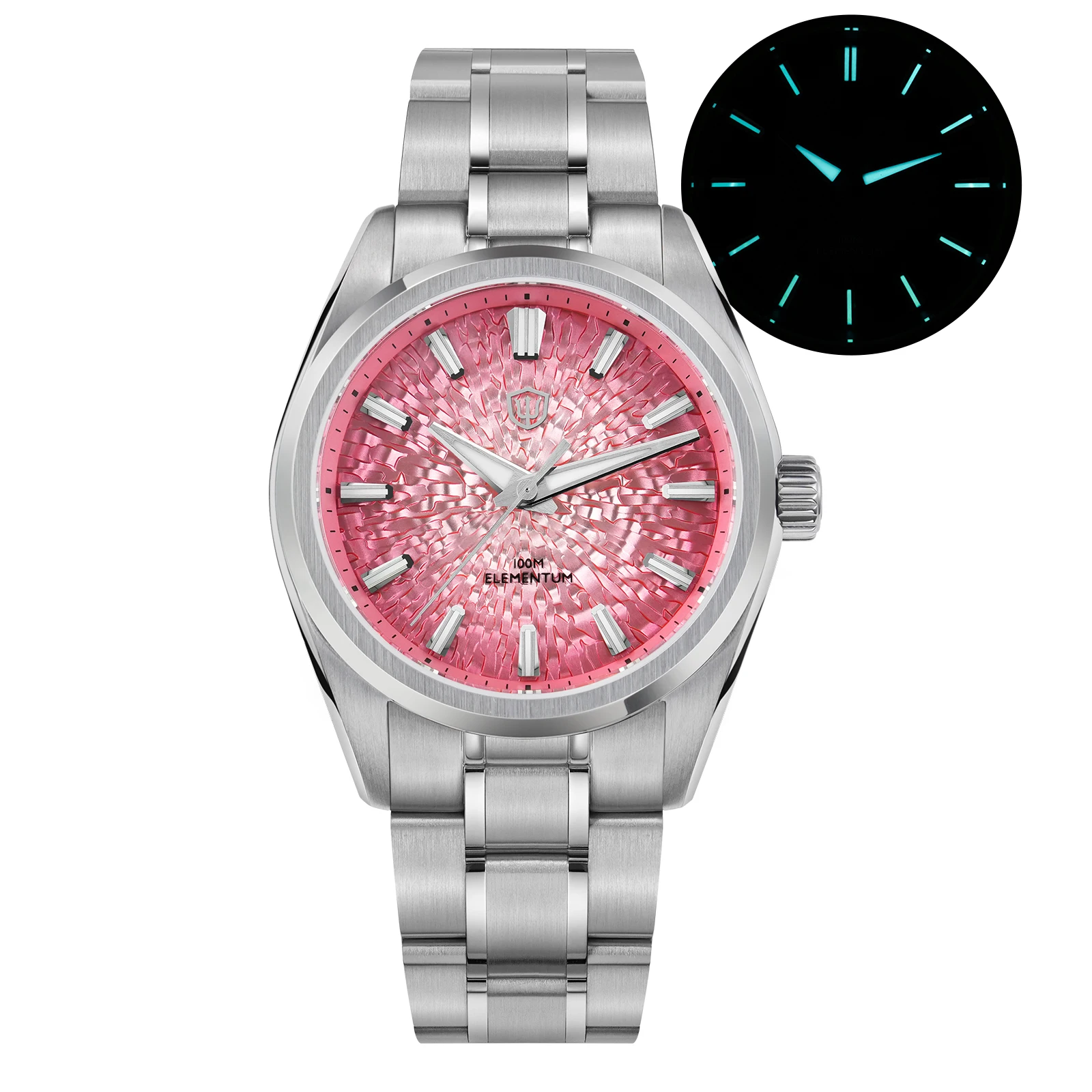 Watchdives WD0003C ساعة كوارتز VH31 سويب ثانية حركة 38 مللي متر كراك الجليد الهاتفي الياقوت مضيئة 100 متر مقاوم للماء ساعة اليد الرجالية #4