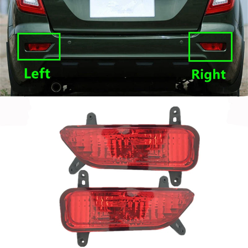 S4116400 Rear Bumper Fog Light Reflectors Tail Warning Lamp Assembly for Lifan X60 2011 2012 2013 2014 2015