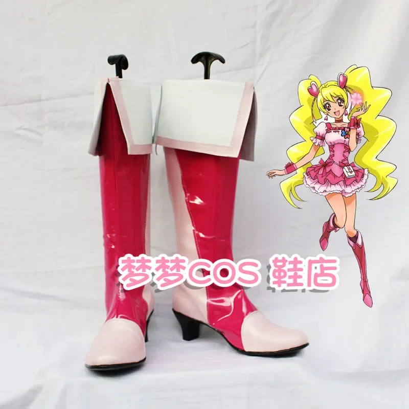

Pretty Cure Cure Персиковые персонажи Аниме Костюм Опора Обувь для косплея Сапоги на заказ
