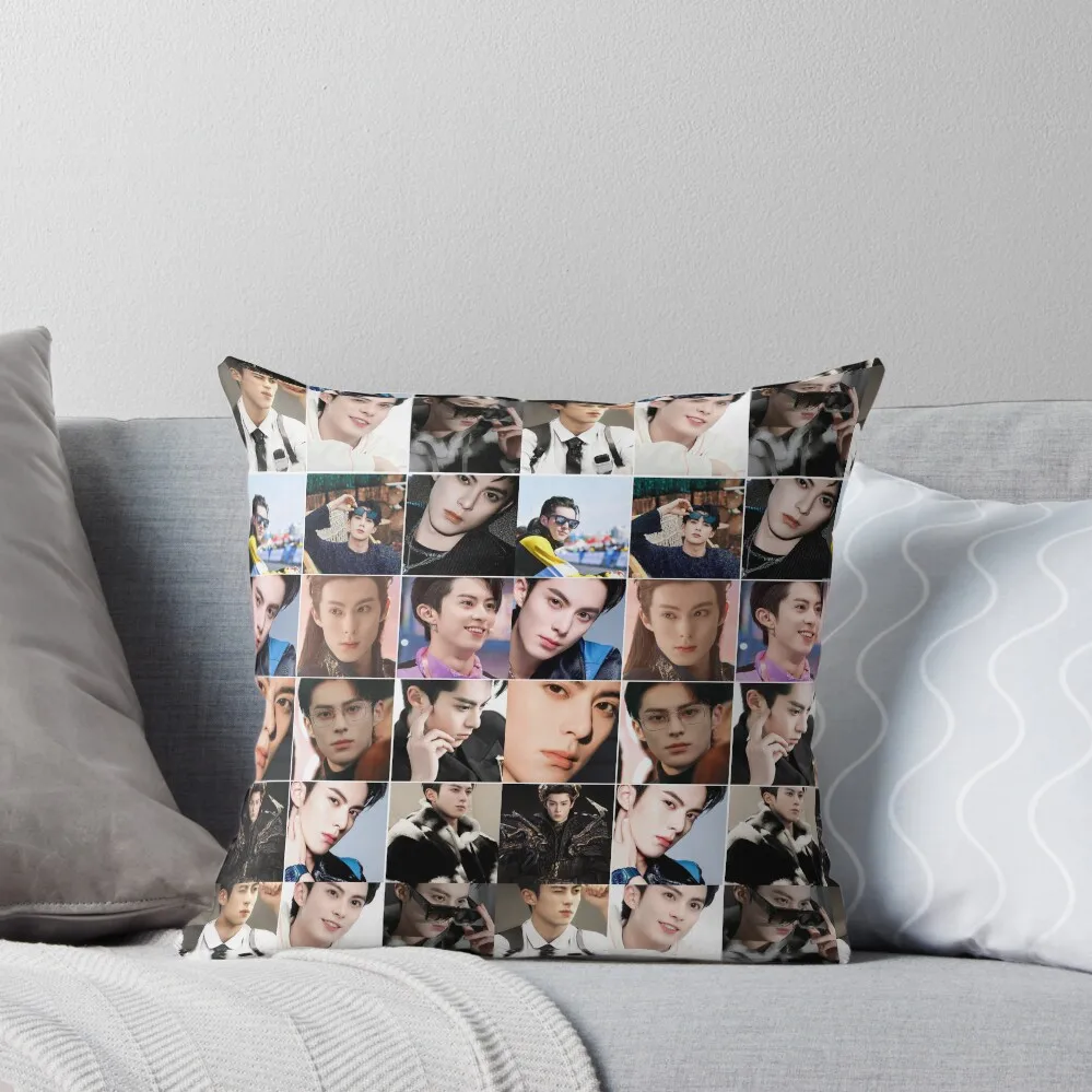 

Dylan Wang Photo collage Throw Pillow Luxury Cushion Cover Christmas s Covers Sofa Pillow Cover Pillows Aesthetic pillow