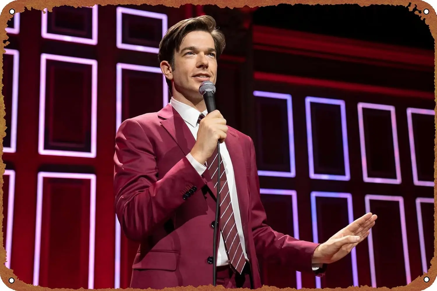 John Mulaney: Baby J Poster Tin Logo Metal Style Cafe Home Bar Garage Garden Door Wall Art Decor 8x12 inches