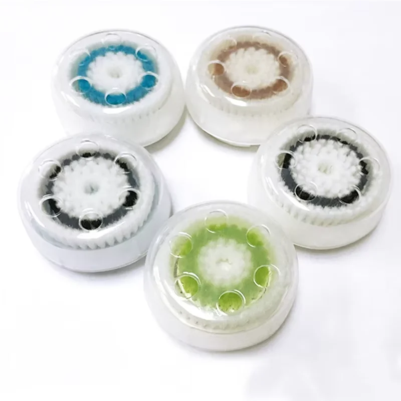 رؤوس فرشاة تنظيف الوجه اليومية للتنظيف العميق للمسام البشرة الحساسة لينة التقشير سيليكون رؤوس فرشاة الوجه أدوات العناية بالبشرة