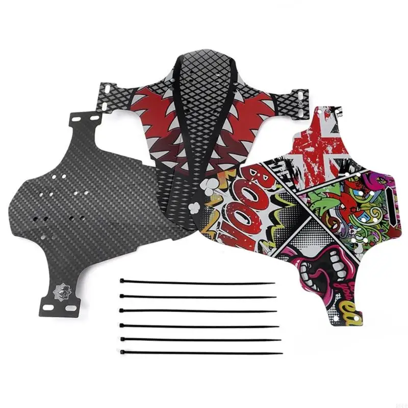 

652F 2Pcs Front and Rear Bike Bike Mudguards Set, Folding Bike Mud Guards Waterproof Bike , Fit 26" 27.5" 29"