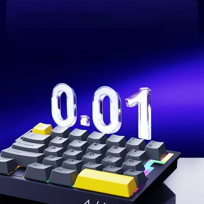 AJAZZ AK029 لوحة مفاتيح ميكانيكية بمفتاح مغناطيسي، لوحة مفاتيح سلكية محمولة للألعاب، عملية يدوية واحدة، هدية مثالية للرياضات الإلكترونية