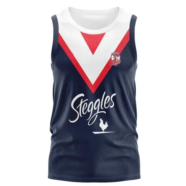 Camiseta de Rugby de Sídney Roosters Away para hombre, Jersey con nombre y número personalizados, talla S--5XL, 2024