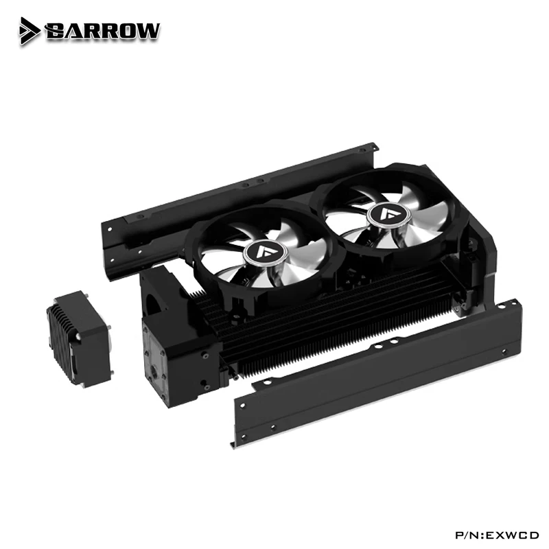 Barrow 120/240/360mm External Watercooler Liquid Cooling Kit For ITX Case ,17W PWM DDC Pump Radiator 12CM Fans Integrated EXWCD