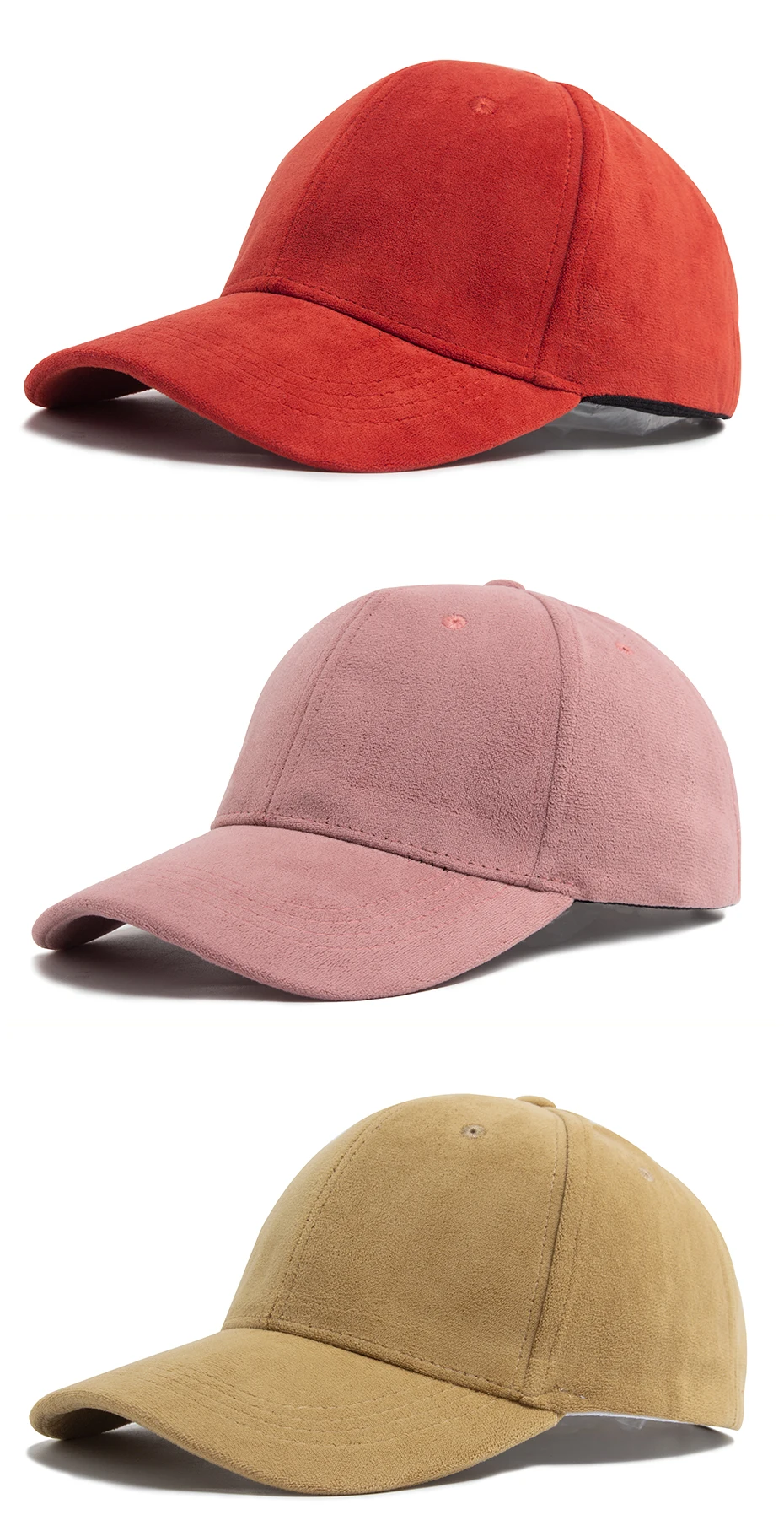 Frauen Wildleder Baseball Caps Herbst Winter Solide Mode Männer Hip Hop Cap Im Freien Casual Reise Sonnenblende Hut Mehrfarbig Unisex – Detail 7