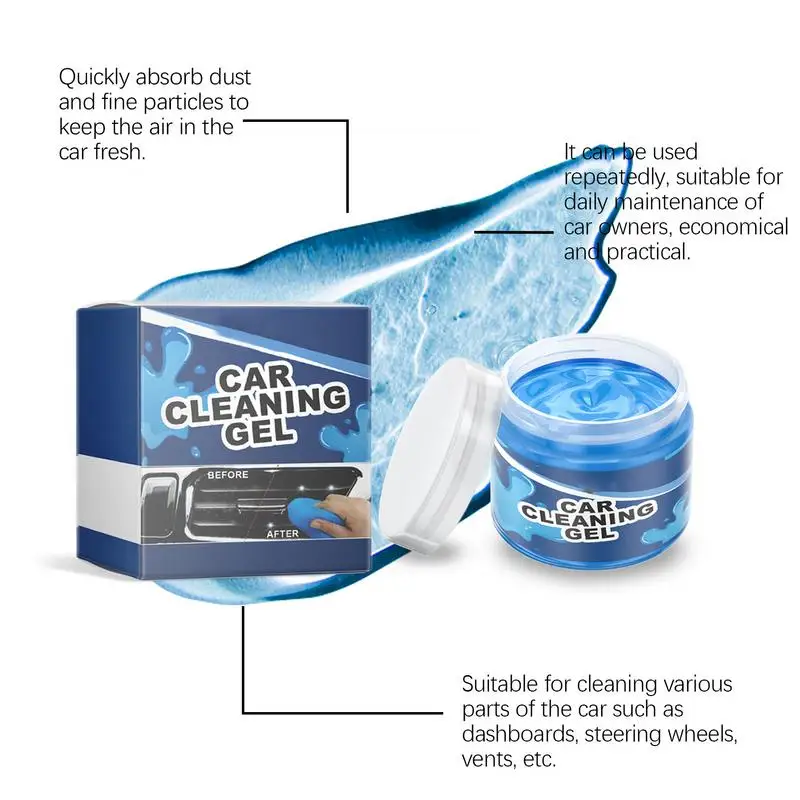 Car Cleaning Gel Detailing Large Capacity Automotive Crevice Car Interior Detailing Putty Cleaning Gel Soft Air Vent Cleaning