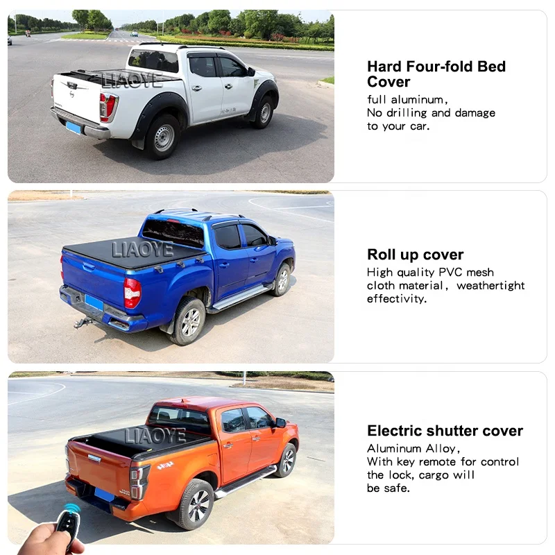 Factory Hard F150 Tonneau Covers For Navara NP300 D40 Ford Maverick Raptor F150 Pickup Truck Roller Lid Locking Ranger