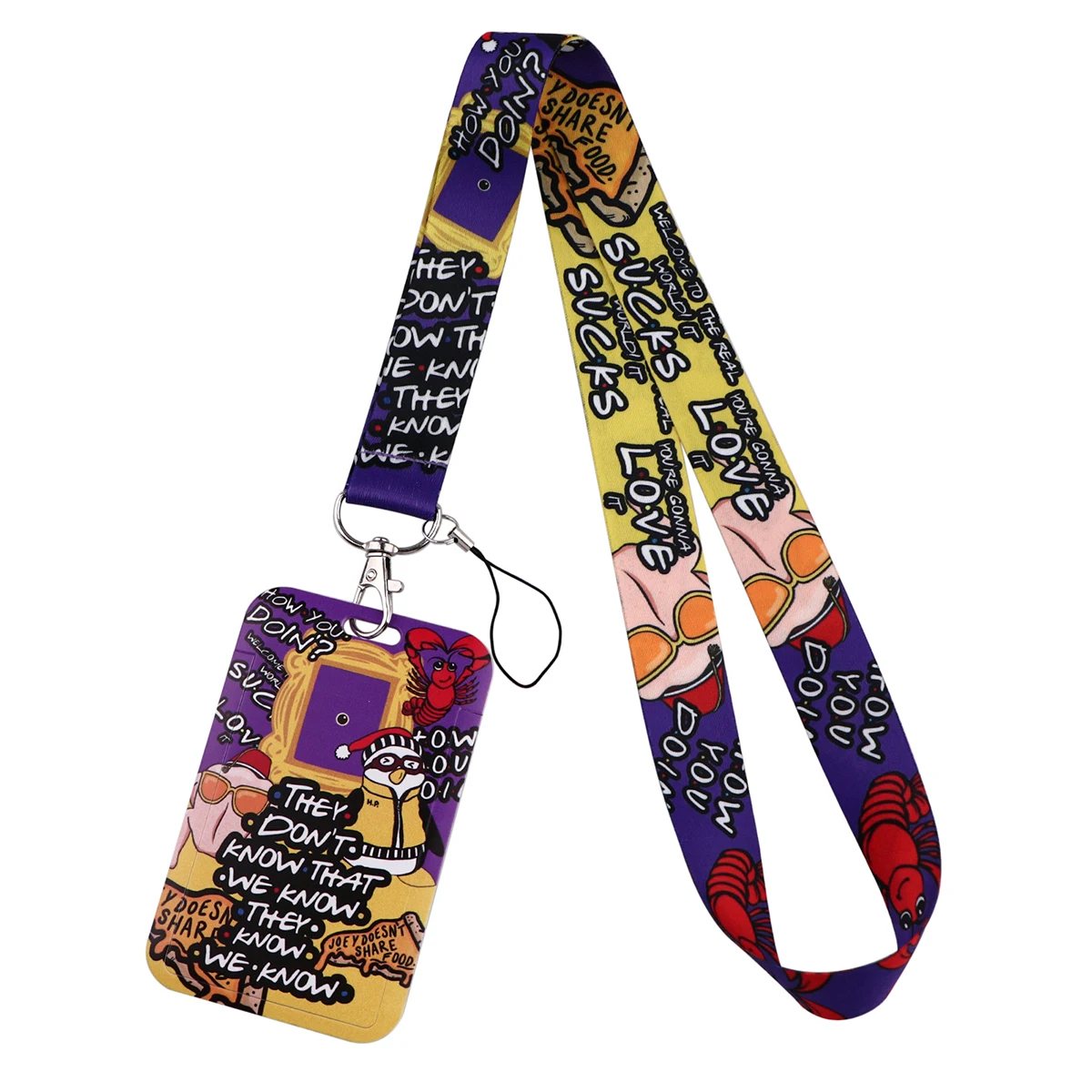 Funny Friends Movie Lanyard Card Holder Neck Strap for key ID Card Badge Holder Hanging Rope Keyring Accessories Sport