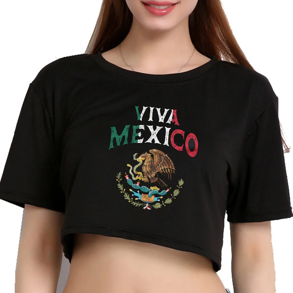 Mexico crop top ladies gyaru emo party anime funny tshirt cute anime vintage kawaii grunge