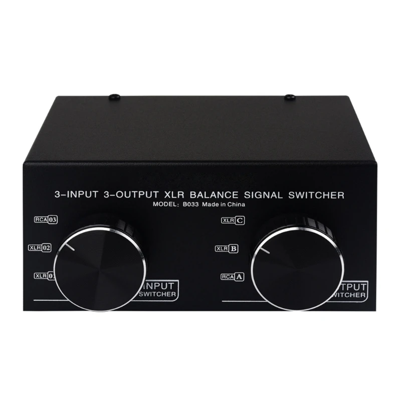 Fully Balanced Selector Switcher 3 Inputs and 3 Outputs Balanced to Unbalanced Converters