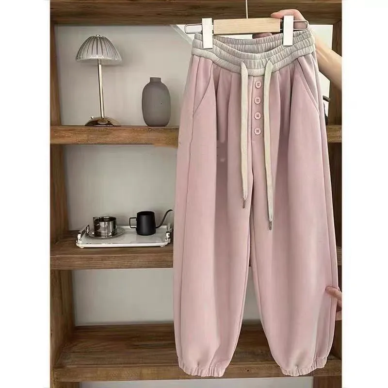 

Kids Girls' Warm Pants Autumn/Winter New Collection Children's Velvet Thick Sports Pants 110-170cm