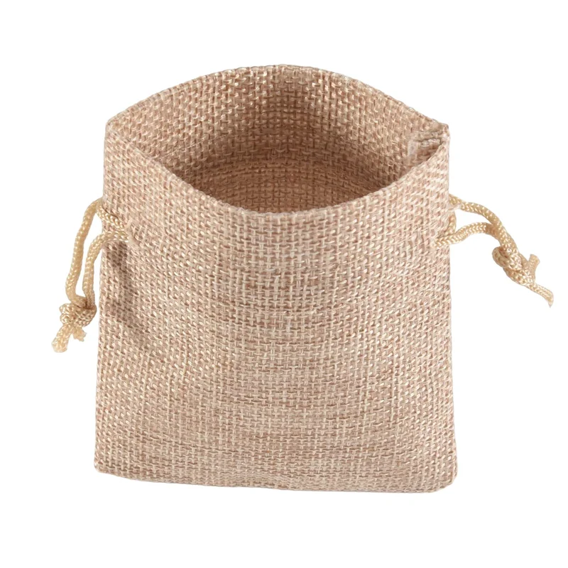 Exquisite-Small Burlap Bags With Drawstring,3X4inch Gift Little Burlap Drawstring Bags,Reusable To Store Tea Sachet Bags