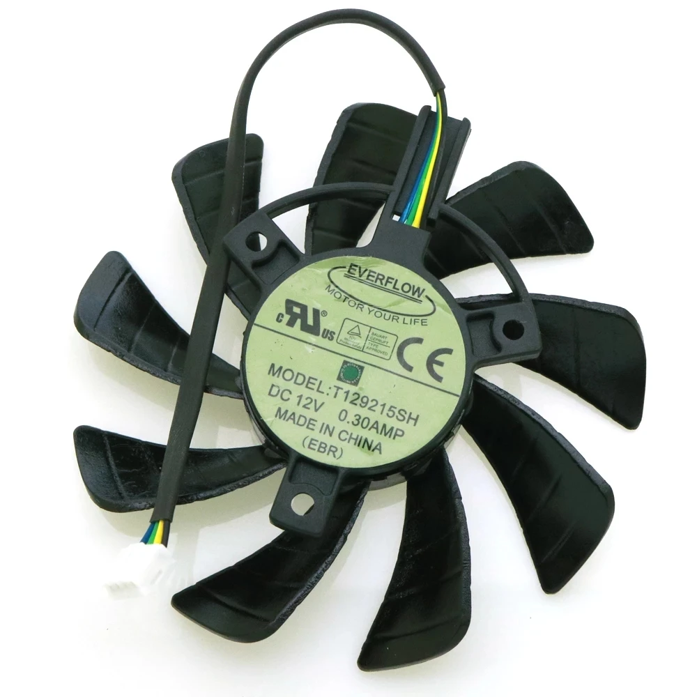 T129215SU T129215SH DC12V 4wire 4pin 0.50A 86mm 38x38x38mm For ZOTAC P106-90 3G GTX1060 Graphics Card Cooling Fan