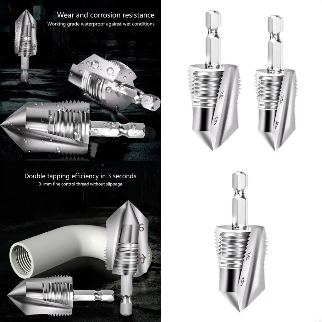 

964E Multipurpose Tap Drill Bit with 1/4" Hexagonal Shank for Precise Threading and Drilling in 3/4" Water Pipe Sizes