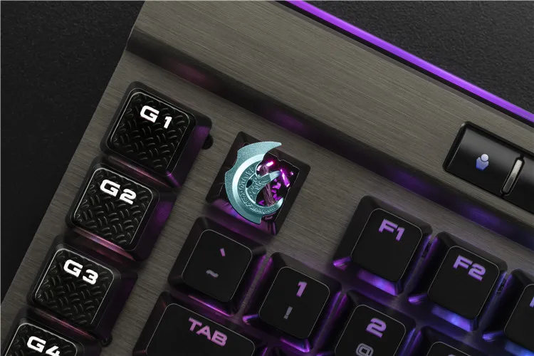 Mechanical Keyboard Metal Keycap Aluminum Alloy Backlit Caps Cherry Mx Switch Magnetic Decomposition for ZOMO DOTA2 Axe Keycaps