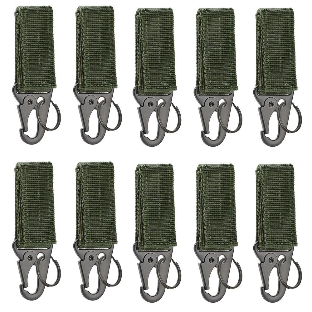 Karabiner Hochfester Nylon-Schlüsselhaken MOLLE Gurtband Schnalle Hängesystem Gürtelschnalle Hängendes Camping-Wanderzubehör