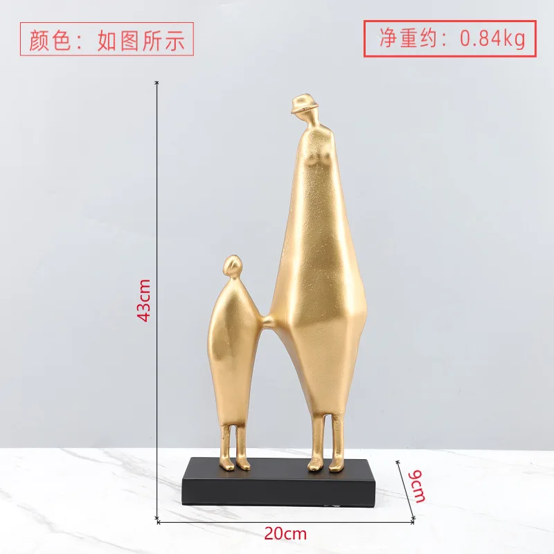 Modern Abstract Metal Hand-holding Figure Sculpture Abstract Portrait Statue, Black Figure Handicraft, Home Decoration Accessory - view 6