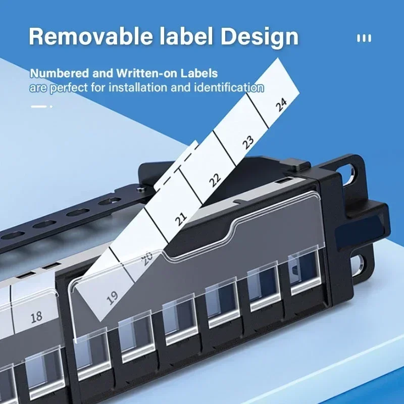 ZoeRax 24 Port Shield Blank Patch Panel Rack or Wall Mount Cable Management Network 19-Inch/1U STP Patch Panel
