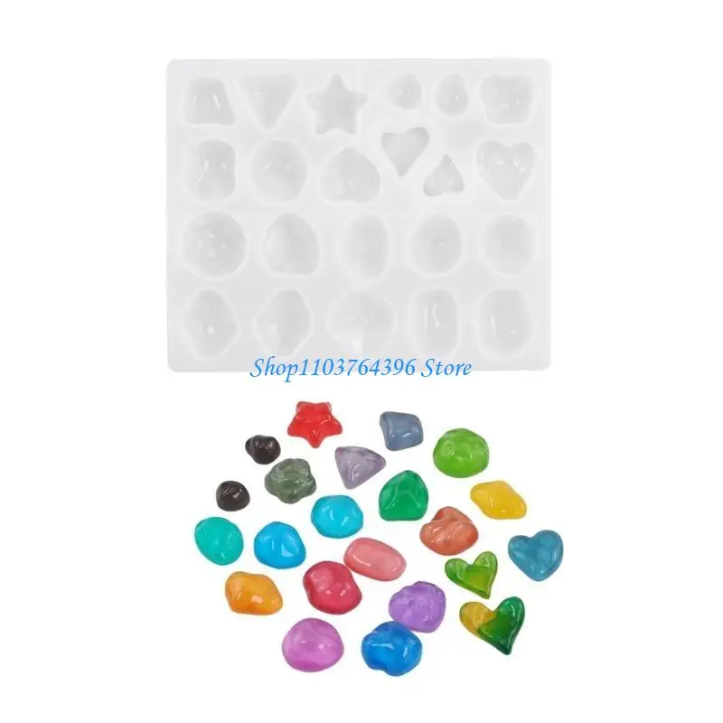 

Irregular Geometry Gemstones Resin Earring Pendant Silicone Mold Jewelry Earring Necklace Making Mould Keychain Mold