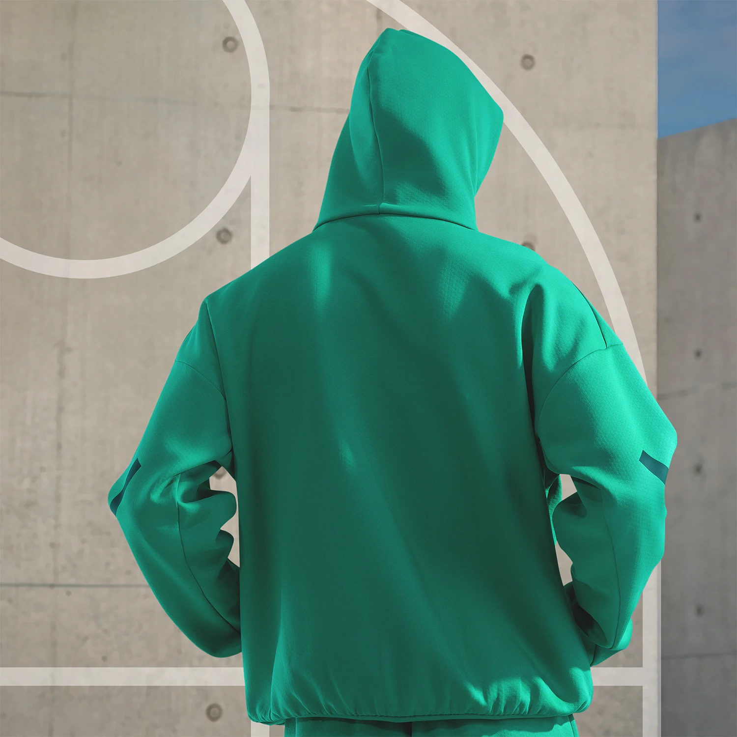 سويت شيرت Adidas Original M Z N E HD للرجال بقلنسوة للشفاء الحقيقي JD6440