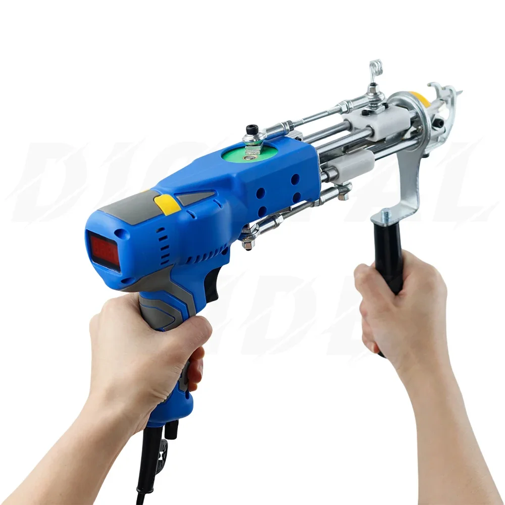 Rug Tufting Gun 2 in 1 Cut Pile Loop Pile Rug Tufting Machine Non-Slip Grip Carpet Tufting Gun with Digital Screen Control Speed