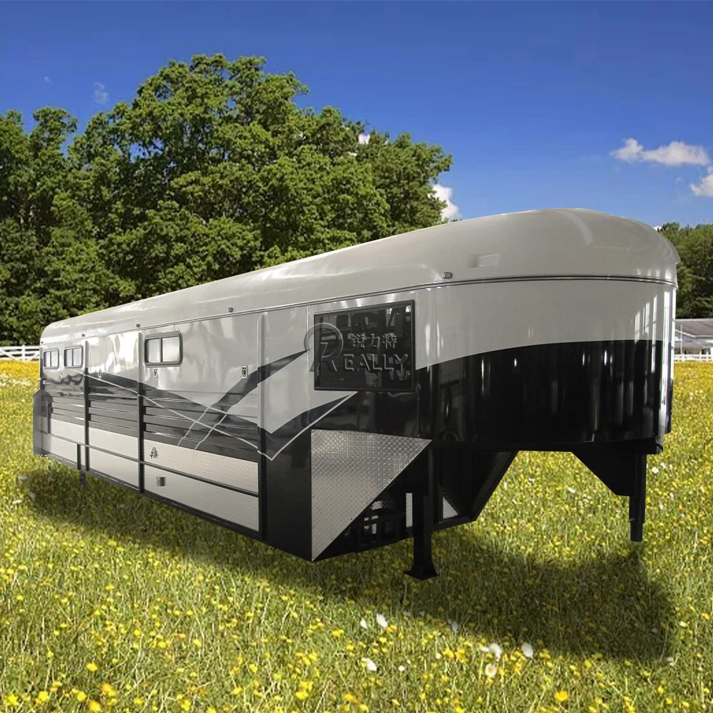 รถพ่วงลากม้ามือสองจากออสเตรเลียรถพ่วงขนส่งแบบสองแกน