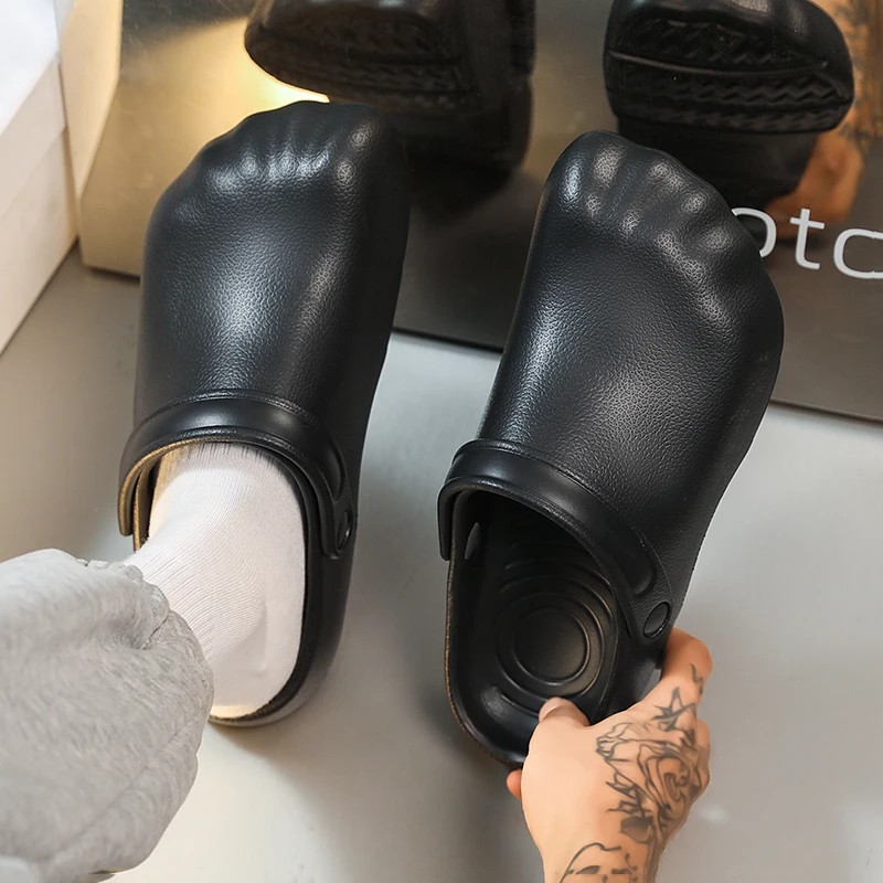 قبيح لطيف فاصل أصابع القدم النعال رجل إيفا الصنادل عدم الانزلاق في الهواء الطلق الشرائح مكتنزة مصمم مستوحاة الصيف الأحذية حجم كبير 47 #3