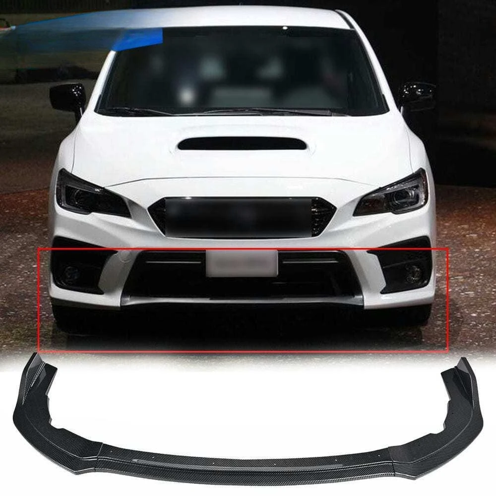 

For Subaru WRX STI 2011-2014 Carbon Fiber Front Bumper Lip Splitter Spoiler 3Pcs United States