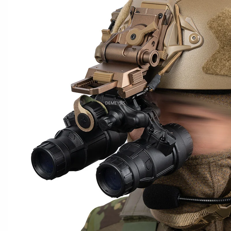 

No Function DTNVS Dual-tube Night Vision Goggles Model Tactical Lightweight Folding Dummy Binocular for Cosplay Airsoft Helmet