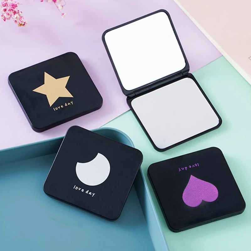 

Foldable Makeup Mirror Mini Square Makeup Vanity Mirror Portable Hand Mirrors Double-sided Compact Mirror Pocket Cosmetic Mirror