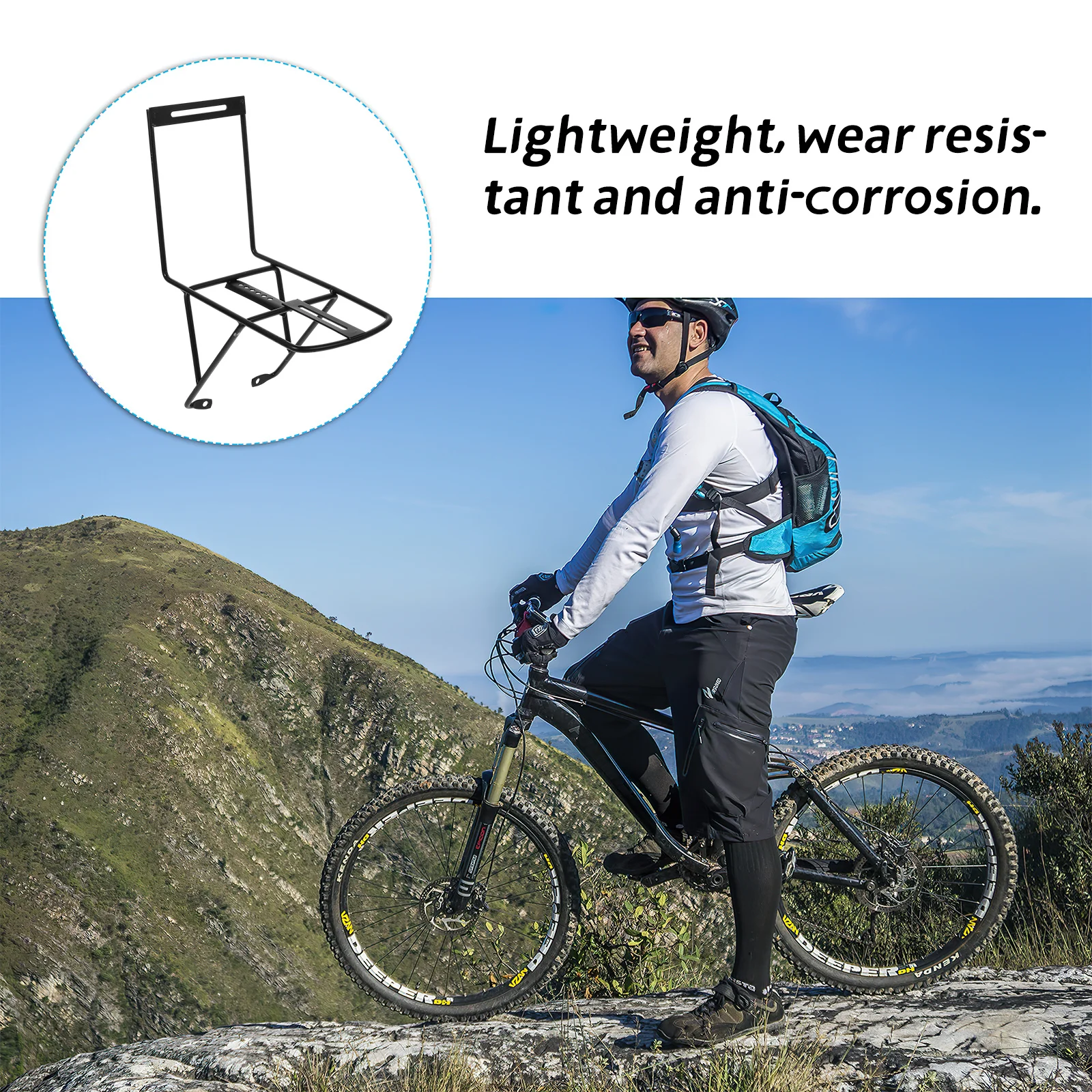 

Bike Front Luggage Rack Carrier Shelf Steel Durable Lightweight Anti-Corrosion Easy Install Folding Mountain Bike