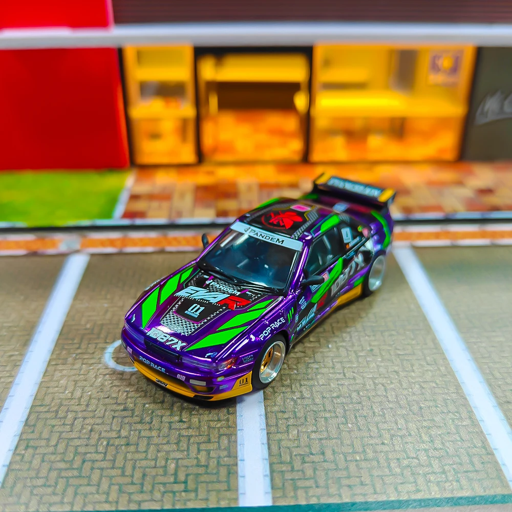 POP RACE 1:64 RT Test TYPE-01 1087X Pandem S13 APAxpo مجموعة نماذج سيارة من خليط معدني للمناسبات الخاصة (بدون صندوق) #1
