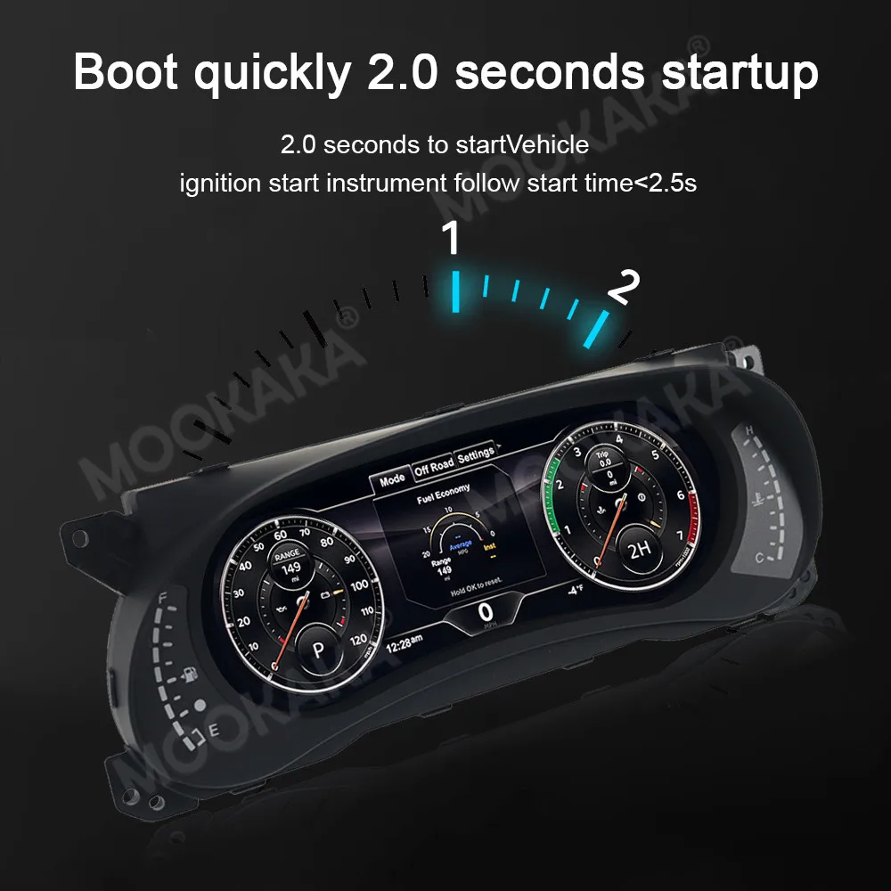 For Jeep Wrangler 2010-2017 Digital Cluster Dashboard Instrument Virtual Cockpit Car Multimedia Player Speed Meter Screen Linux