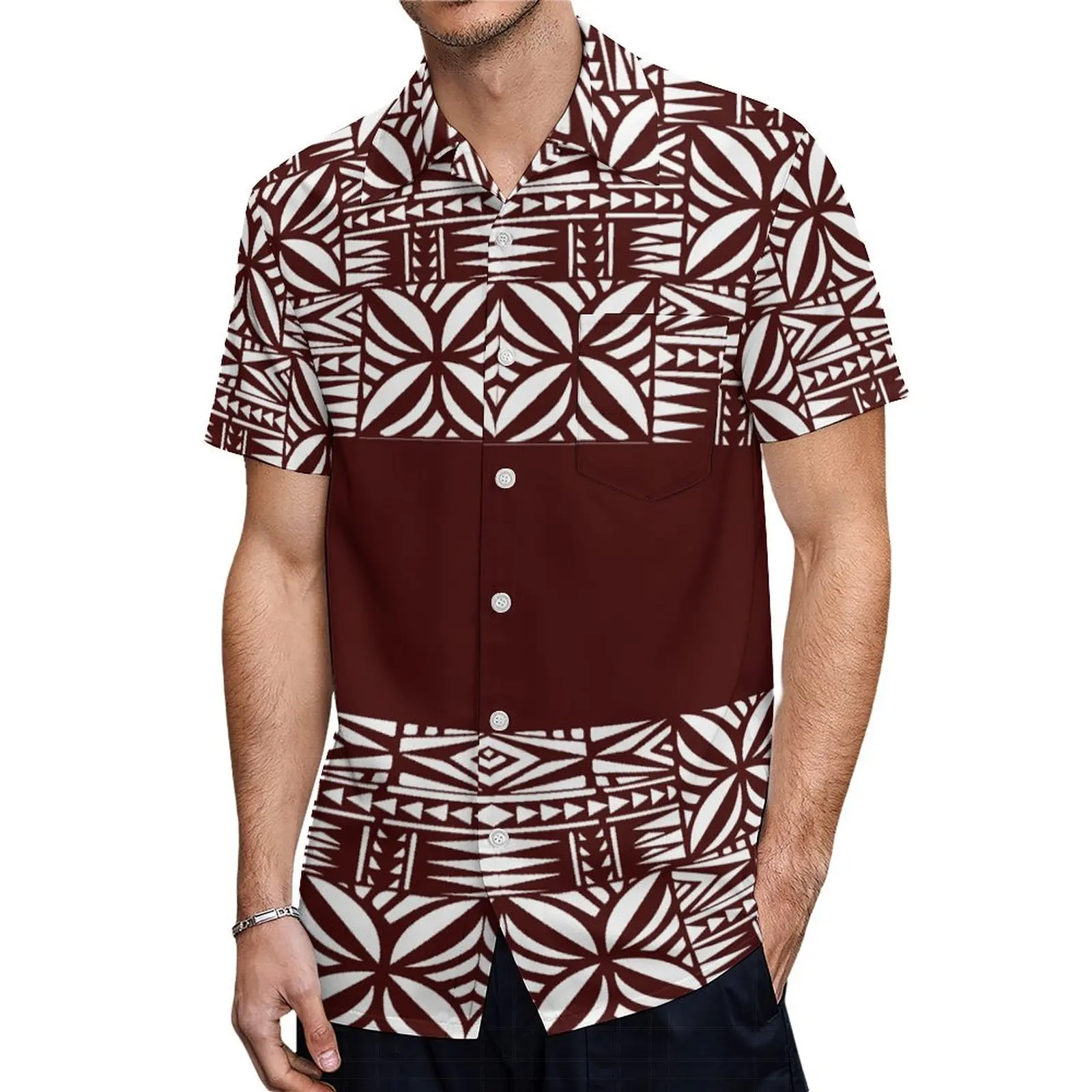 New Pocket Design Mumu Women'S Dress Polynesian Couple Dress Men'S Casual Shirt Banquet High Quality Dress Microsia