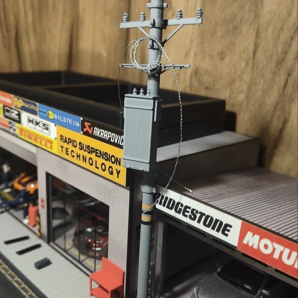 1/64 Scale Miniature Electric Line Pole Model DIY City House Railway Train Park Street Scene Layout Accessories Dioramas 1PCS