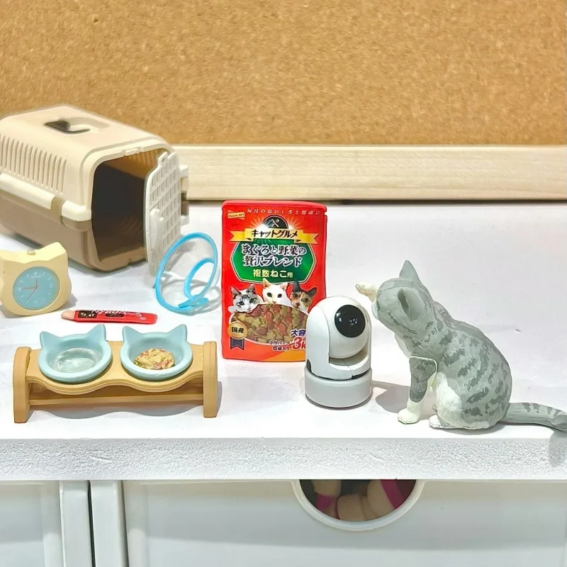 Re-Ment Capsule jouet authentique en Stock-série de boîtes aveugles'ma vie quotidienne avec chat' ornements de scène miniatures cadeau idéal pour enfant