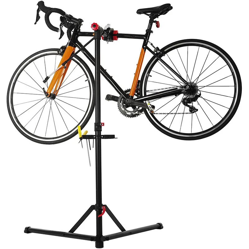 Bicycle Repair Stand Highway Bicycle Shunting Repair Rack Mountain Telescopic Folding Display Parking Rack