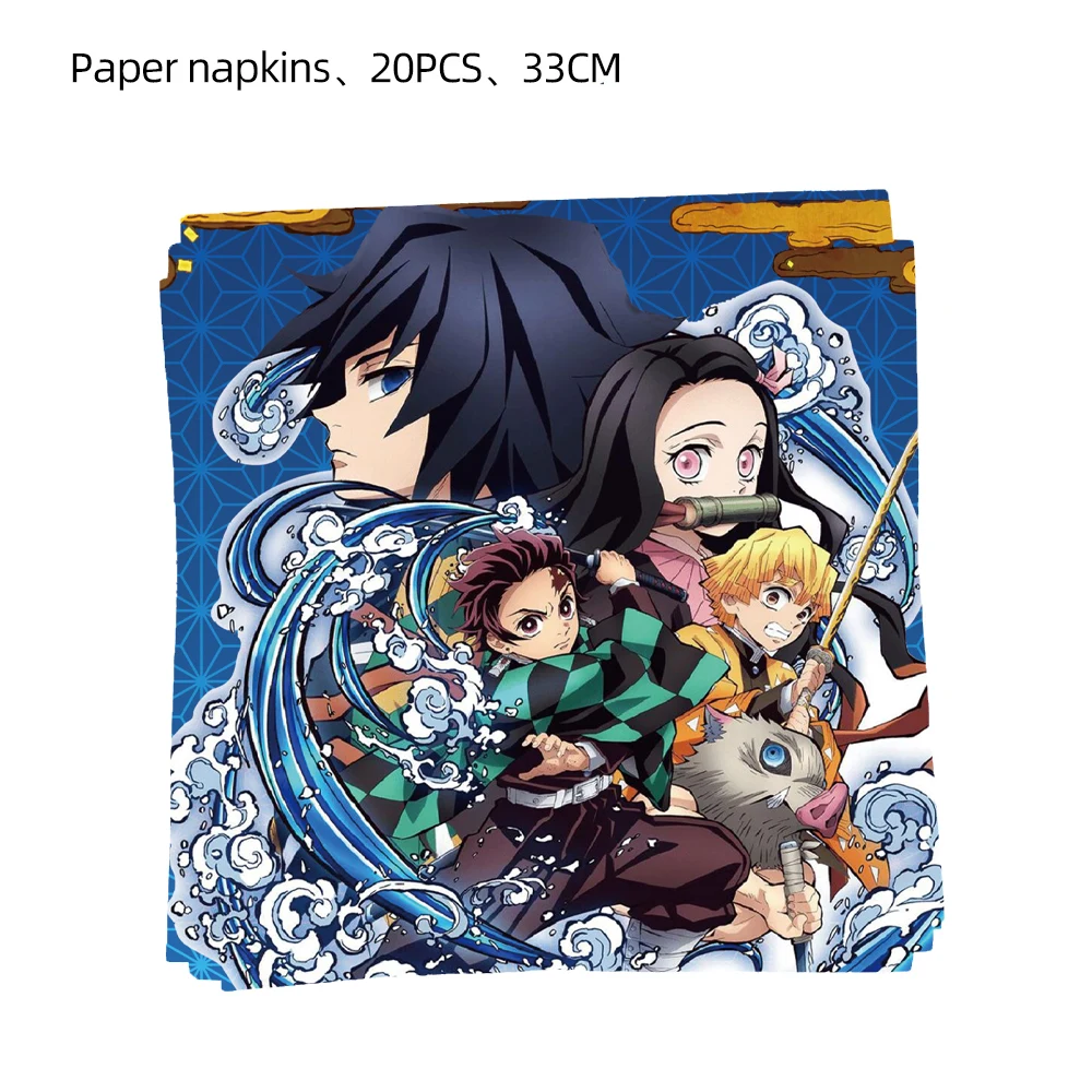 Anime Demon Slayer Kimetsu No Yaiba Party Decor Baby Shower dzieci materiały do dekoracji urodzinowej zestaw balonów konfigurowalny